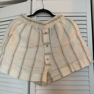 Striped Cream Women's Shorts Reformation